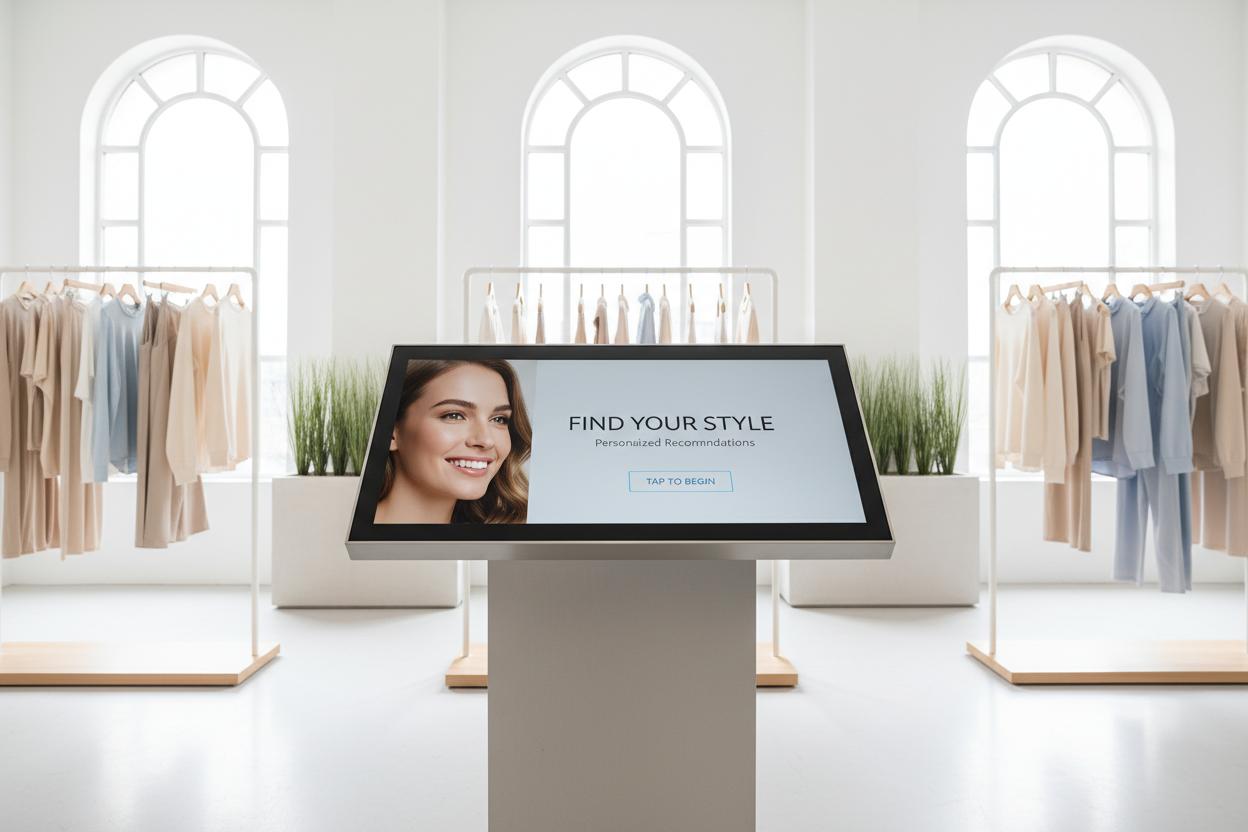 Hi-Tech Security Solutions commercial digital signage display at a Cleveland business